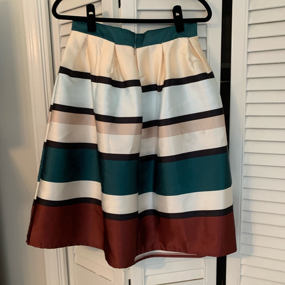 Karlie Satin Striped Skirt